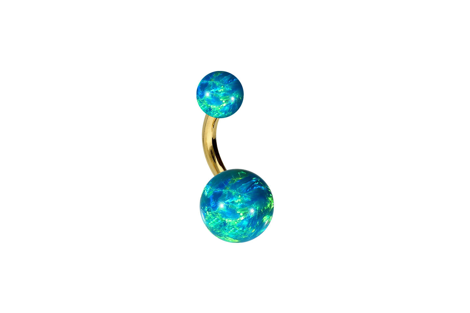 Titan Bananabell Piercing SYNTHETISCHE OPALE